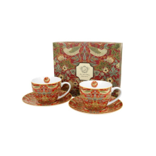 Duo Gift D.G.28164 Porceláncsésze+alj 300ml, 2 személyes dobozban,William Morris: Strawberry Thief Red bögrék, csészék