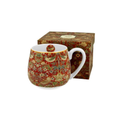 Duo Gift Porcelánbögre 430 ml dobozban,William Morris:Strawberry Thief Red bögrék, csészék