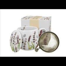 Duo Gift Porcelánbögre tetővel, fémszűrővel, 400ml, dobozban, Classic Lavender bögrék, csészék