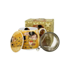 Duo Gift Porcelánbögre tetővel, fémszűrővel,430ml, dobozban, Klimt: The Kiss bögrék, csészék