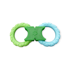  Dupla karika rágójáték kutyáknak – fogápoló, strapabíró gumijáték zöld játék kutyáknak