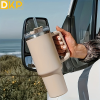  Duplafalú rozsdamentes acél vizespalack, 1l