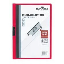 DURABLE Clip-mappa Durable Duraclip 30 lapig piros mappa