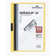 DURABLE Duraclip A4 30lapos sárga clip-mappa (DURABLE_220004) mappa