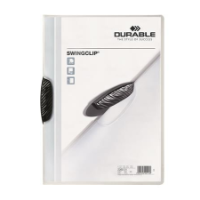 DURABLE Gyorsfűző, klipes, A4, DURABLE "Swingclip® 30", fekete lefűző