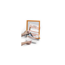 DURABLE Infokeret A4, XXL csomag, 10 db/doboz, Durable Duraframe® narancssárga információs tábla, állvány