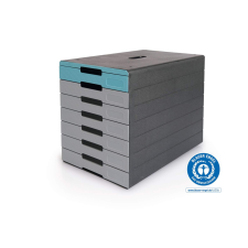 DURABLE Irattartó 7 fiókos Durable Idealbox Pro 7, kék irattároló szekrény
