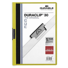 DURABLE Klipmappa DURABLE Duraclip A/4 30 lapig zöld mappa
