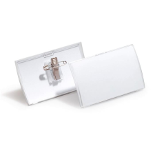 DURABLE Névkitűző, csíptetővel és tűvel, PP, 54x90 mm, DURABLE "Click Fold" névkitűző