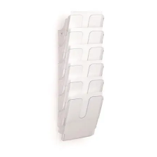 DURABLE Prospektustartó, fali, álló, A4, DURABLE "FLEXIPLUS 6", áttetszõ információs tábla, állvány