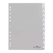 DURABLE Regiszter DURABLE műanyag A/4 1-10 részes szürke regiszter és tartozékai