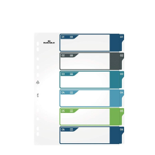 DURABLE Regiszter DURABLE műanyag A/4 maxi 1-6 színes regiszter és tartozékai