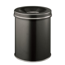 DURABLE Tűzálló szemetes, fém, kerek, DURABLE "Safe", fekete szemetes