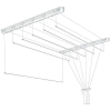DuraHome mennyezeti, fehér 6 × 80 cm