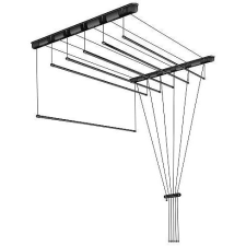 DuraHome mennyezeti, fekete 6 × 100 cm ruhaszárító állvány