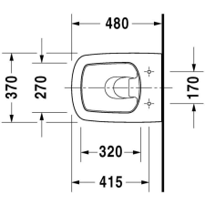 DuraStyle Fali WC, 480mm, fehér szaniter