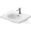 Duravit AURENA 60x50 cm-es falra szerelhető mosdó kerámia fedeles click-clack leeresztővel, DuraShield® bevonattal, matt fehér 238760AC00