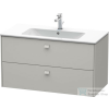 Duravit Brioso mosdó alá építhető 2 fiókos alsószekrény,1020x479 mm, Concrete Grey Matt Decor BR410300707