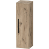 Duravit D-CODE 132x40x36 cm-es 1 ajtós félmagas szekrény fekete fogantyúval, jobbos, márványos tölgy DC1338RBD550000