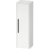 Duravit D-CODE 132x40x36 cm-es 1 ajtós félmagas szekrény fekete fogantyúval, jobbos, matt fehér DC1338R10180000