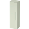 Duravit D-CODE 132x40x36 cm-es 1 ajtós félmagas szekrény króm fogantyúval, balos, matt halványzöld DC1338L10HH0000