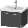 Duravit D-CODE 58,4x46 cm-es 1 fiókos alsószekrény mosdó és csaptelep nélkül, króm fogantyúval, matt grafit DC4665010490000