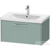Duravit D-CODE 78,4x46 cm-es 1 fiókos alsószekrény mosdó és csaptelep nélkül, króm fogantyúval, matt fjord zöld DC4667010HG0000