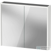 Duravit D-CODE 80x70 cm-es 2 ajtós tükrös szekrény világítással, dugaljjal, matt fehér DC7106018180000