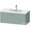 Duravit D-CODE 98,4x46 cm-es 1 fiókos alsószekrény mosdó és csaptelep nélkül, króm fogantyúval, matt fjord zöld DC4668010HG0000