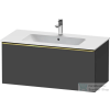 Duravit D-NEO 101x46,2 cm-es, 1 fiókos fali szekrény, polírozott arany színű fogantyúval, 233610XXX mosdóhoz, matt grafit DE4263034490000