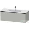 Duravit D-NEO 121x46,2 cm-es, 1 fiókos alsószekrény fekete fogantyúval 233612,vagy 236112 mosdóhoz, matt betonszürke DE42640BD070000