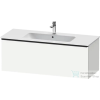 Duravit D-NEO 121x46,2 cm-es, 1 fiókos alsószekrény fekete fogantyúval 233612,vagy 236112 mosdóhoz, matt fehér DE42640BD180000