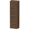 Duravit D-NEO 132x40x24 cm-es 1 ajtós félmagas szekrény csiszolt bronz színű fogantyúval, balos, sötét dió DE1318L04210000