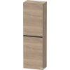 Duravit D-NEO 132x40x24 cm-es 1 ajtós félmagas szekrény fekete színű fogantyúval, balos, márványos tölgy DE1318LBD550000
