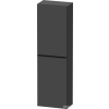 Duravit D-NEO 132x40x24 cm-es, 1 ajtós félmagas szekrény fekete színű fogantyúval, balos, matt grafit DE1318LBD490000