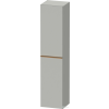 Duravit D-NEO 176x40x36 cm-es 1 ajtós magas szekrény csiszolt bronz színű fogantyúval, jobbos, matt betonszürke DE1328R04070000