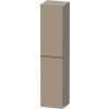 Duravit D-NEO 176x40x36 cm-es 1 ajtós magas szekrény csiszolt bronz színű fogantyúval, jobbos, matt len DE1328R04750000