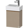 Duravit D-NEO 36,4x22,2 cm-es, 1 ajtós fali szekrény szálcsiszolt bronz fogantyúval 072438 mosdóhoz, jobbos, matt len DE4218R04750000