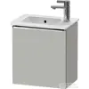 Duravit D-NEO 41x27,4 cm-es, 1 ajtós fali szekrény króm fogantyúval 072343 mosdóhoz, jobbos, matt betonszürke DE4259R10070000
