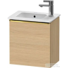 Duravit D-NEO 41x27,4 cm-es, 1 ajtós fali szekrény polírozott arany színű fogantyúval 072343 mosdóhoz, balos, natúr tölgy DE4259L34300000