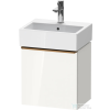 Duravit D-NEO 43,4x32,2 cm-es, 1 ajtós alsószekrény csiszolt bronz színű fogantyúval, mosdó és csaptelep nélkül, jobbos, fényes fehér DE4217R04220000