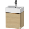 Duravit D-NEO 43,4x32,2 cm-es, 1 ajtós alsószekrény csiszolt bronz színű fogantyúval, mosdó és csaptelep nélkül, jobbos, natúr tölgy DE4217R04300000