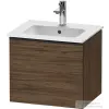 Duravit D-NEO 51x40,2 cm-es, 1 fiókos fali szekrény, fekete fogantyúval, 233653XXX mosdóhoz, matt sötét dió DE42600BD210000