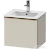 Duravit D-NEO 51x40,2 cm-es, 1 fiókos fali szekrény, szálcsiszolt bronz színű fogantyúval, 233653XXX mosdóhoz, matt taupe DE4260004910000