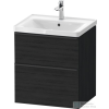 Duravit D-NEO 584x452 mm-es 2 fiókos függesztett szekrény 236760XXX mosdóhoz,Black Oak DE4359016160000