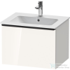 Duravit D-NEO 610x462 mm-es 1 fiókos függesztett szekrény 233663XXX mosdóhoz,White High Gloss Decor DE426102222