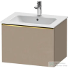 Duravit D-NEO 61x46,2 cm-es, 1 fiókos függesztett szekrény polírozott arany hatású fogantyúval, 233663XXX mosdóhoz, matt len DE4261034750000