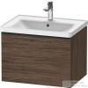 Duravit D-NEO 634 x 452 mm-es 1 fiókós függesztett szekrény 236765XXX mosdóhoz,Walnut Dark Decor DE425402121