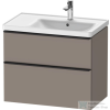 Duravit D-NEO 784x452 mm-es 2 fiókos függesztett szekrény 237080XXX mosdóhoz,Basalt Matt Decor DE435804343