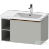 Duravit D-NEO 78,4*45,2 cm-es, 1 fiókos alsószekrény csiszolt bronz színű fogantyúval, mosdó és csaptelep nélkül, matt betonszürke DE4257004070000